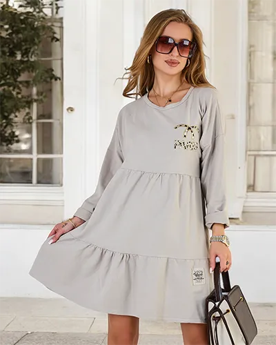 Royalfashion Robe en tissu pour femme