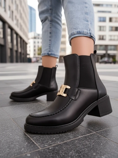 Bottines pour femmes Royalfashion à talon bas Ewios