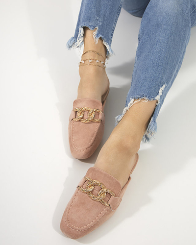 Babouches roses à la mocassins Gabbu- Shoes