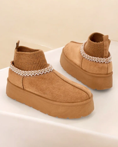 Royalfashion Botillons de neige courts pour femmes Nananna