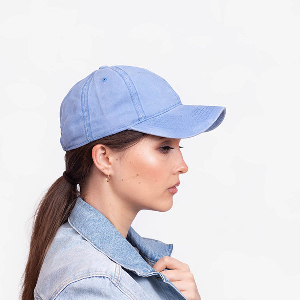 Casquette baseball femme denim bleu - Accessoires