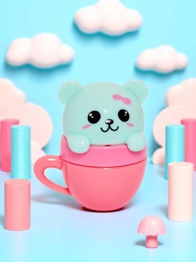 Baume à lèvres pour enfants avec un ours dans une tasse – hydrate et régénère