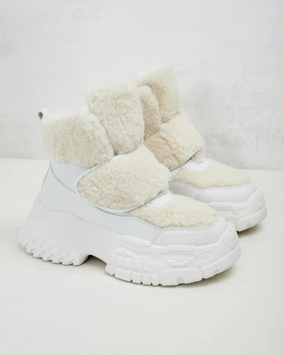 Royalfashion Bottes de neige pour femme avec peau de mouton Segulla
