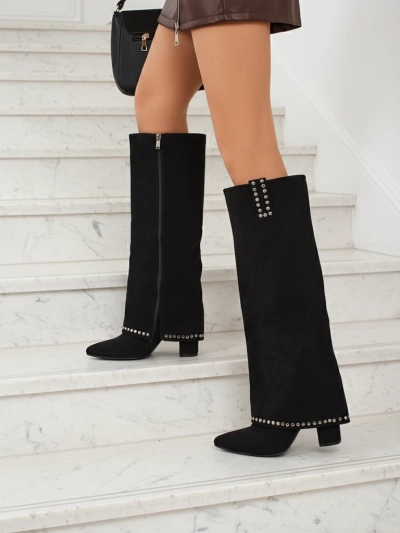 Bottes pour femmes en éco-daim avec tige Bryves