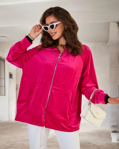 Royalfashion Sweat à capuche dézippée pour femme