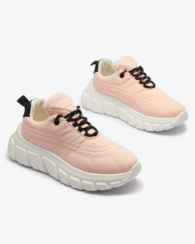 Chaussures de sport en tissu rose pâle pour femmes Riotay- Footwear