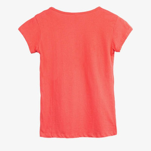 T-shirt corail femme avec imprimé coloré - Vêtements 1