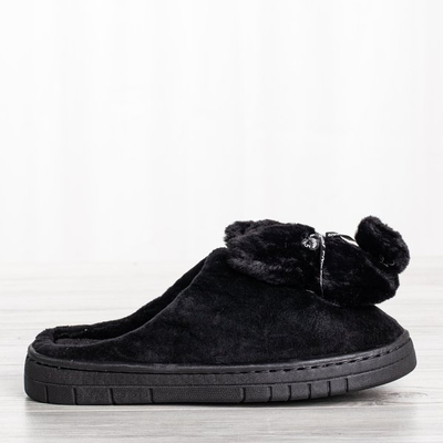 Chaussons noirs avec noeud Judi - Chaussures 1