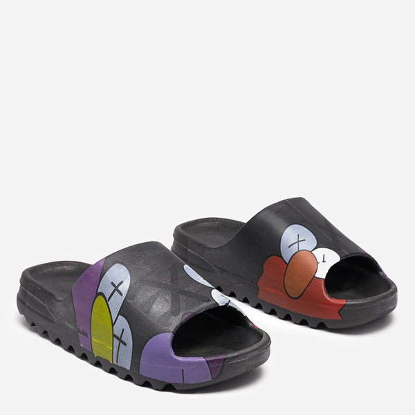 OUTLET Pantoufles noires pour femmes par Elmino - Chaussures