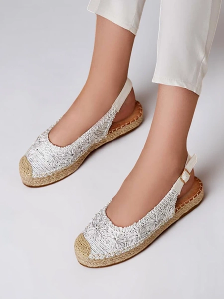 Royalfashion Espadrilles pour femmes avec broderie décorative