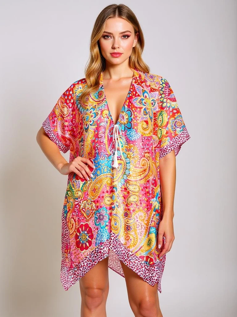 Paréo coloré Royalfashion Callista - une couverture élégante jusqu'aux genoux pour la plage