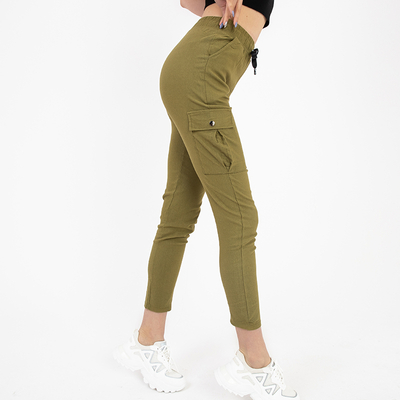 Pantalon cargo vert pour femmes - Vêtements