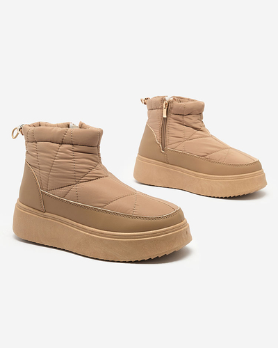 Royalfashion Bottes de neige à enfiler pour femme de couleur marron Armeda
