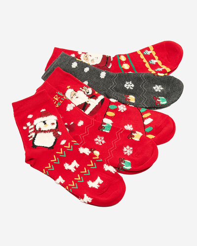 Chaussettes colorées pour femmes avec un motif de Noël - Sous-vêtements