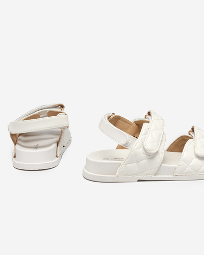 Sandales velcro Korine blanches pour femmes - Chaussures