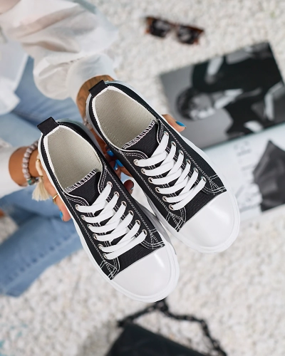 Royalfashion Baskets compensées pour femme noir Merija