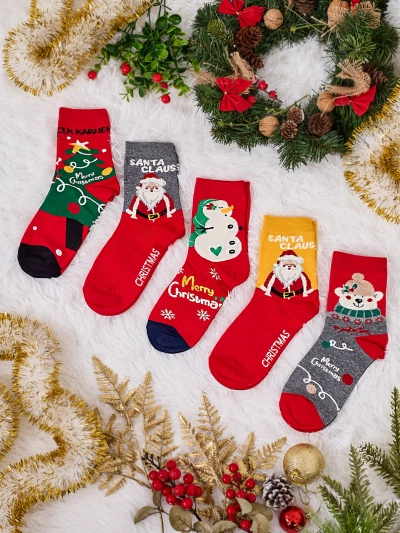 Chaussettes longues de vacances pour femmes de Royalfashion 5/paquet