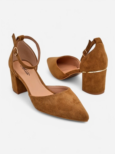 Royalfashion Escarpins à petit talon pour femmes Caelda