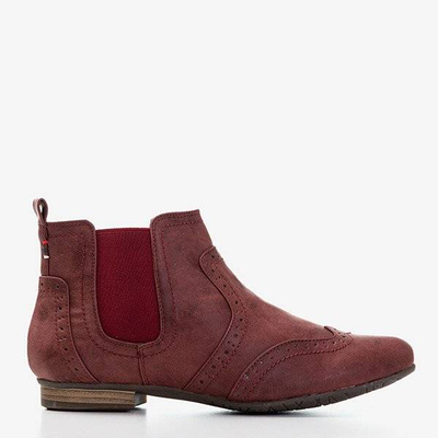 Bottines Chelsea rouges pour femmes - Chaussures
