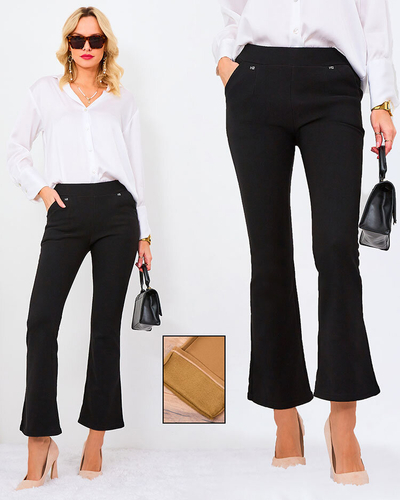 Royalfashion Leggings en éco-cuir pour femme noir a'la bells