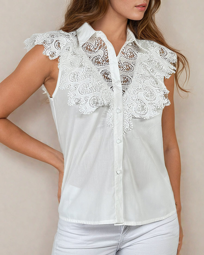 Royalfashion Chemise en dentelle pour femme
