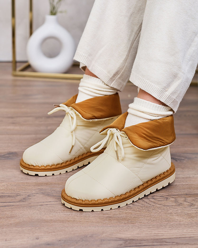 Royalfashion Bottes de neige à enfiler pour femme en beige Nevonsis