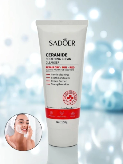 Gel nettoyant pour le visage — hydratant pour les peaux sèches et réduisant les rougeurs