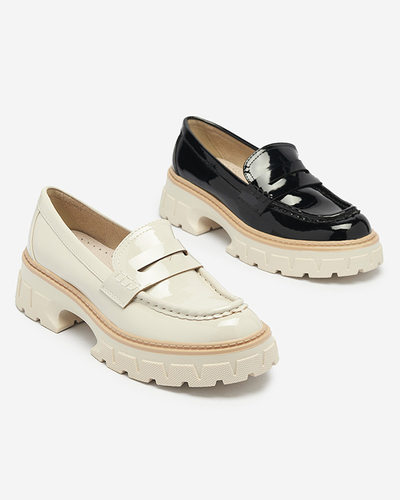 Mocassins laqués beige pour femme Mewira - Footwear
