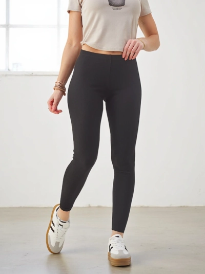 Leggings en coton côtelé Royalfashion pour femmes