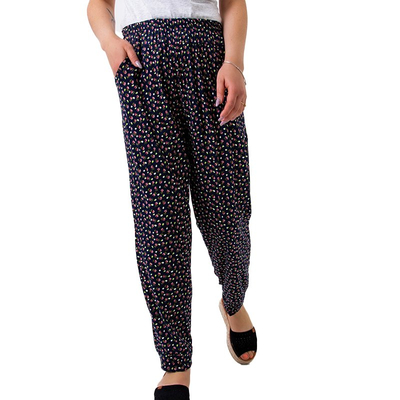 Pantalon grande taille femme bleu marine - Vêtements