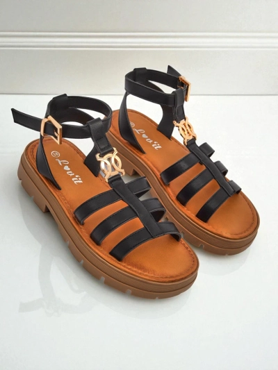 Royalfashion Sandales pour femmes Golden Livia