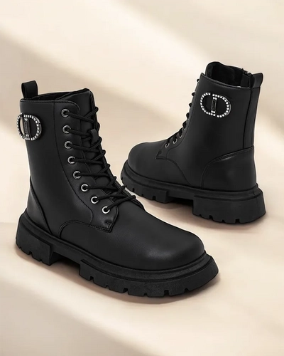 Royalfashion Bottines pour femmes en cuir éco Enoll