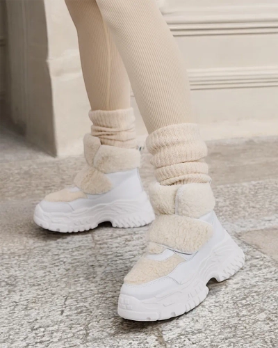 Royalfashion Bottes de neige pour femme avec peau de mouton Segulla