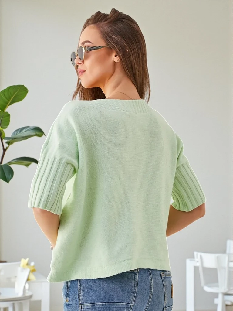 Pull en viscose Royalfashion pour femmes à manches courtes