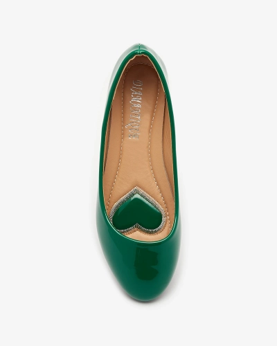 Ballerines laquées vert foncé pour femme Fama - Footwear