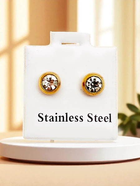 Royalfashion Boucles d’oreilles créoles pour femmes avec zirconium cubique