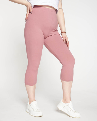 Legging femme 3/4 GRANDE TAILLE rose foncé - Vêtements