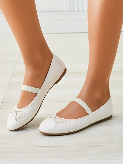 Ballerines Royalfashion pour femmes avec un nœud et élastique Evsal