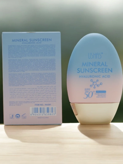 Crème solaire Ushah avec acide hyaluronique 50 SPF 60g