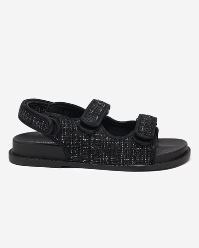 Sandales noires en tissu pour femme Desotty - Footwear