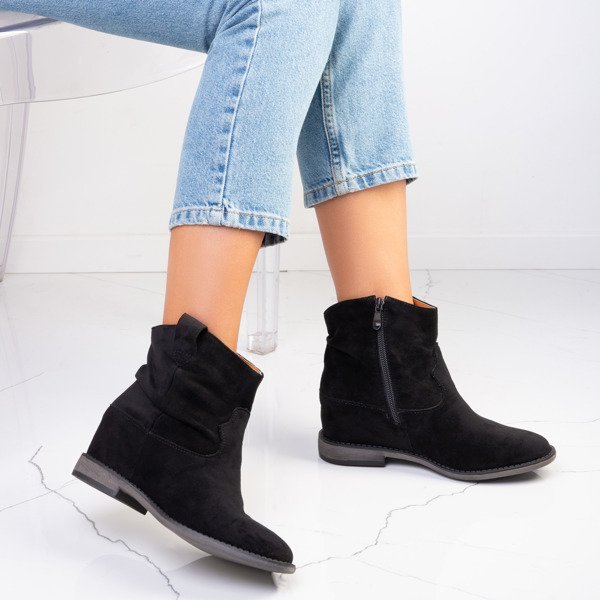 OUTLET Bottes noires a'la santiags sur coin intérieur Dimia - Chaussures