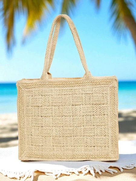 Royalfashion Grand sac à main en paille pour femme Ariadne Raffia