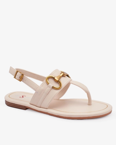 OUTLET Royalfashion Sandales à tongs pour femmes en beige Imonel