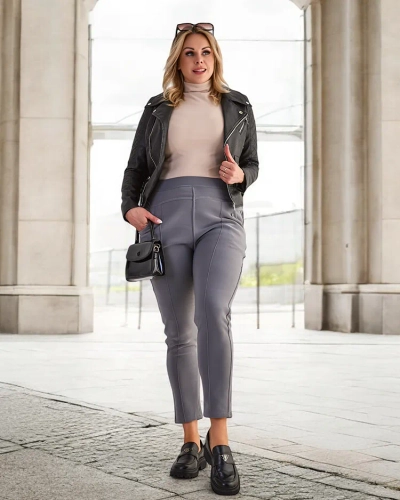 Royalfashion Pantalon tregging chaud pour femme PLUS SIZE