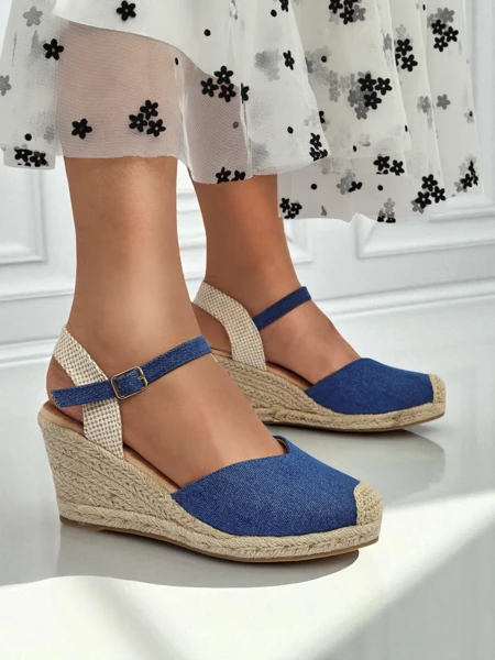 Royalfashion Sandales compensées pour femme Solara Espadrilles