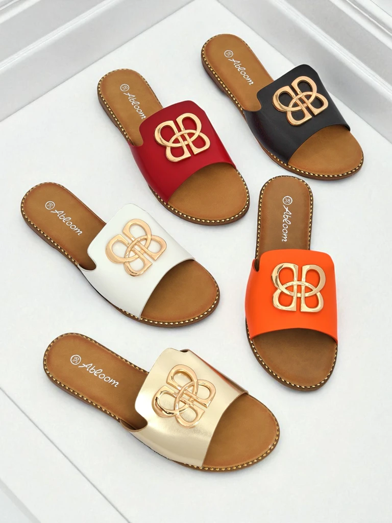 Royalfashion Sandales plates pour femmes Heraklia