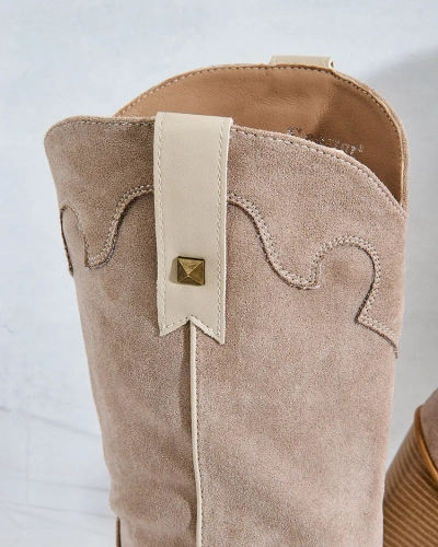 Royalfashion Femmes Bottes de cow-boy à talon Kowib