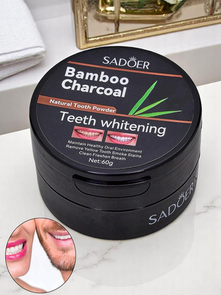Sadoer Poudre blanchissante pour dents éliminant les taches de café, thé et tabac