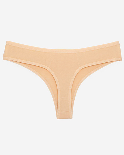 String coton femme beige - Sous-vêtement