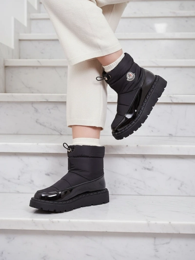 Royalfashion Bottes de neige à enfiler pour femme de couleur noire Ireda
